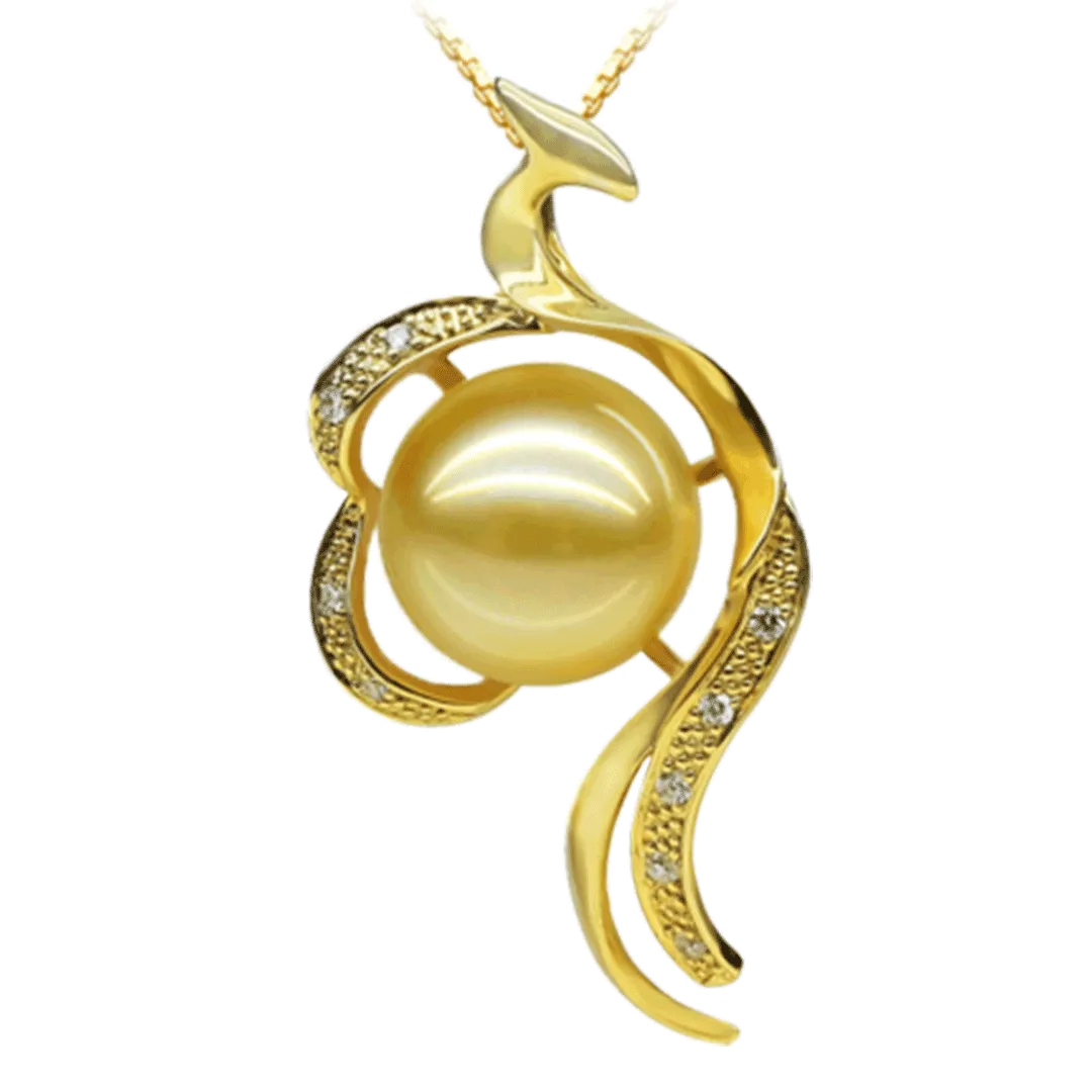 Golden Phoenix Pearl Necklace