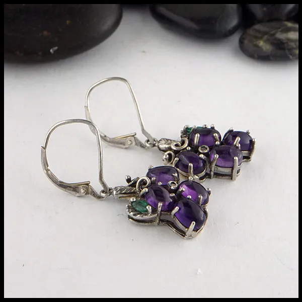 Grape Pendant and Earring Set