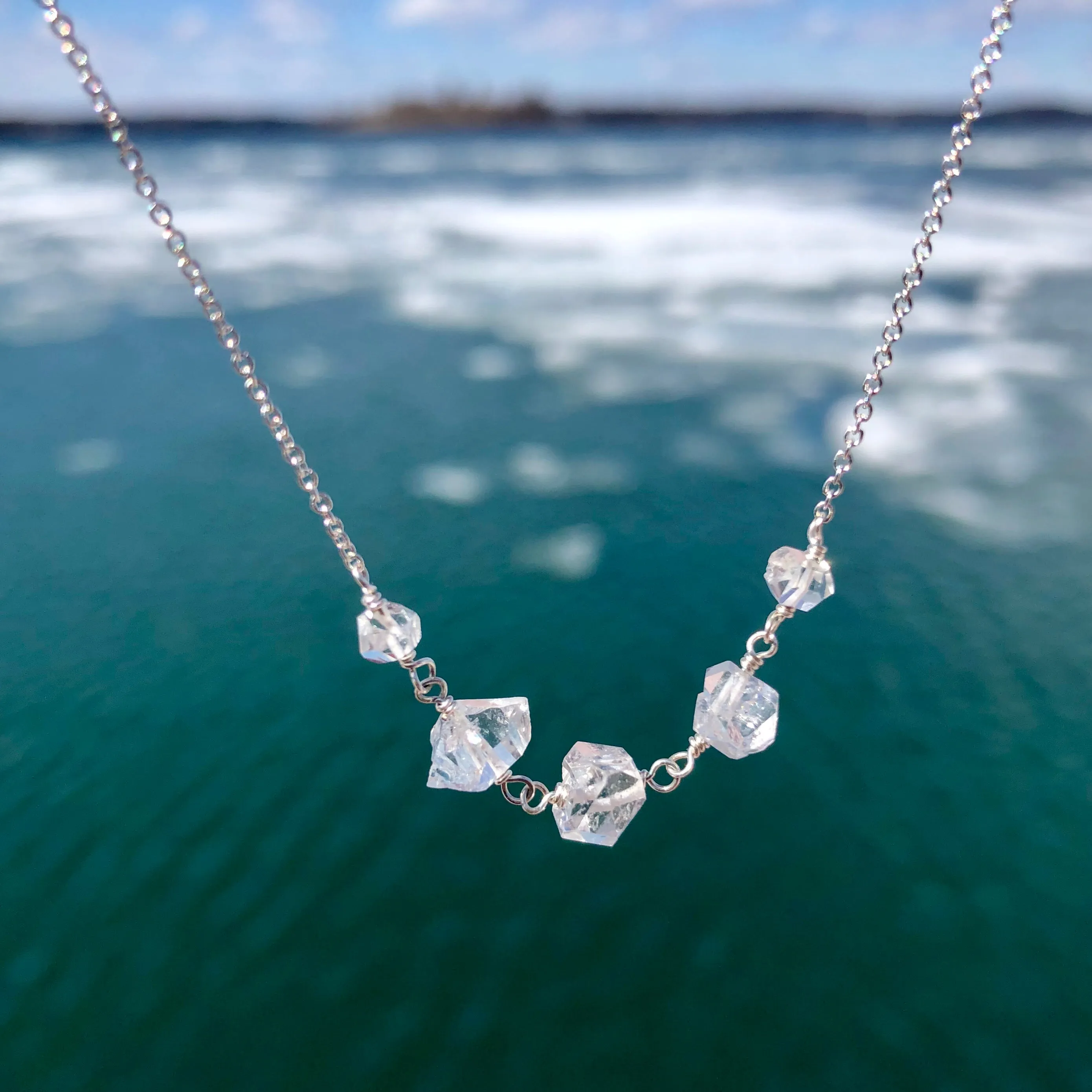 Herkimer Diamond Multistone Necklace