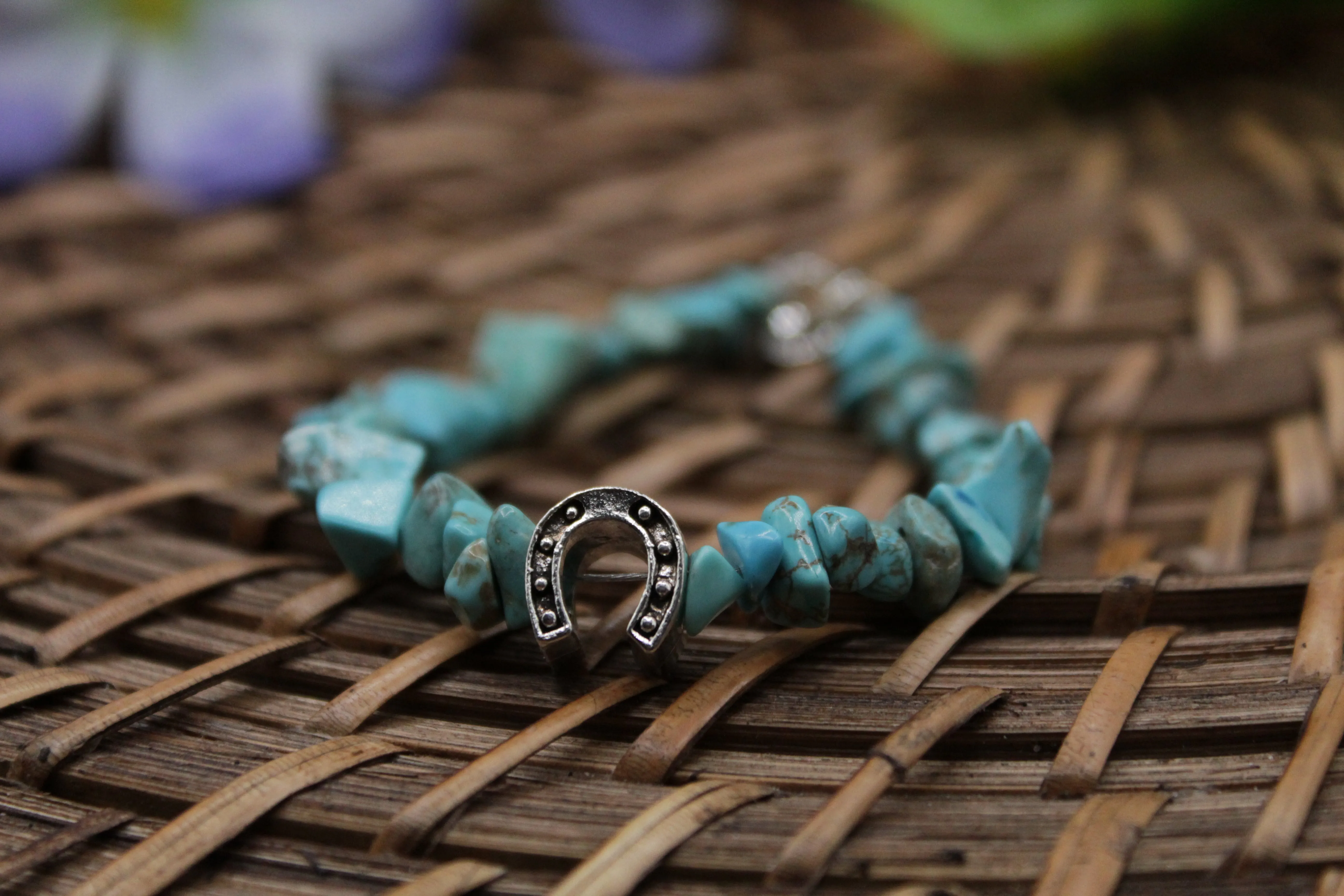 Horse shoe turquoise bracelet