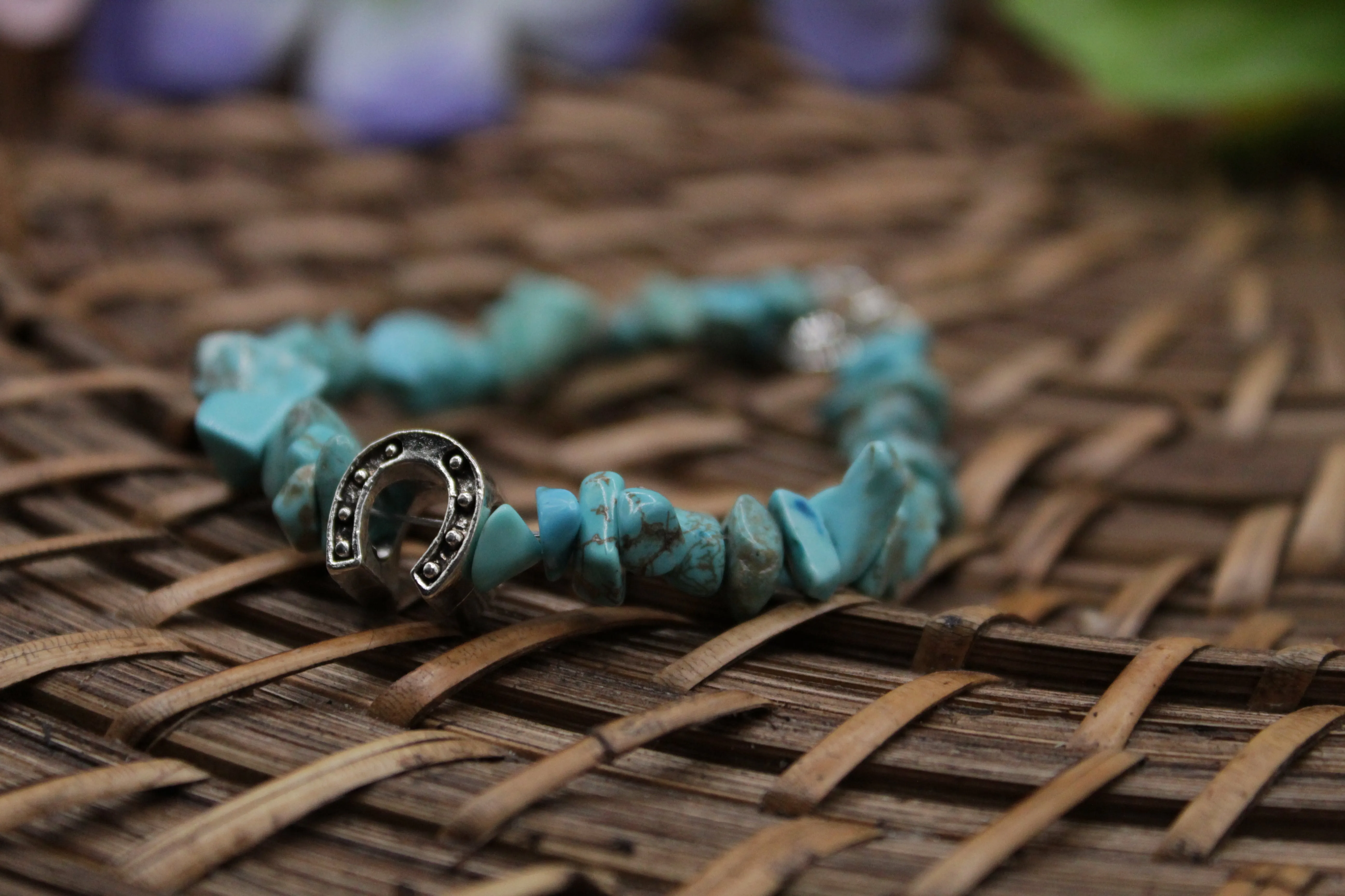 Horse shoe turquoise bracelet