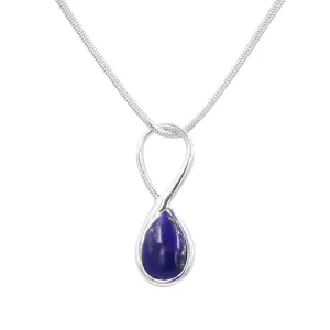 Infinity pendant - Lapis stone