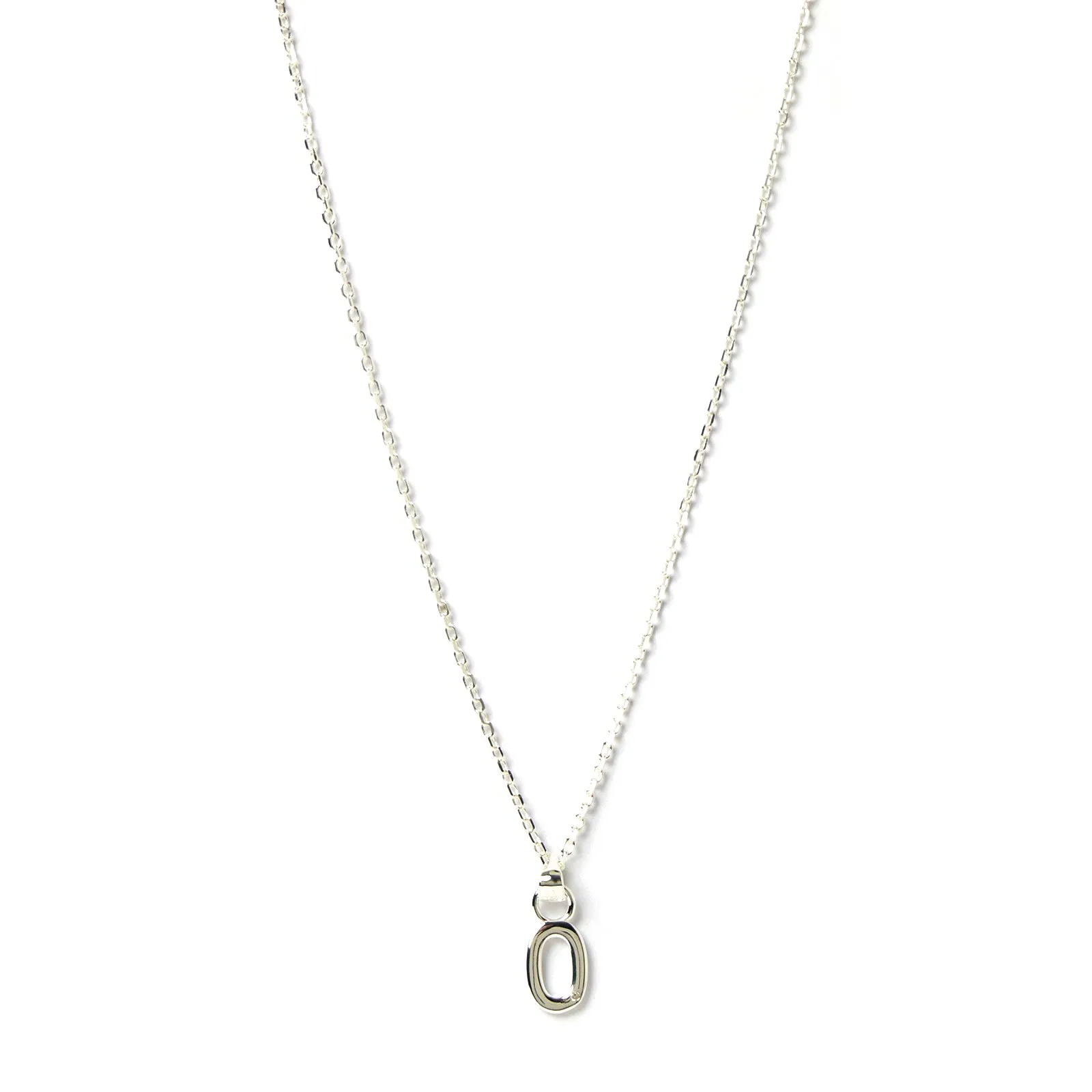 Initial Silver Charm Necklace