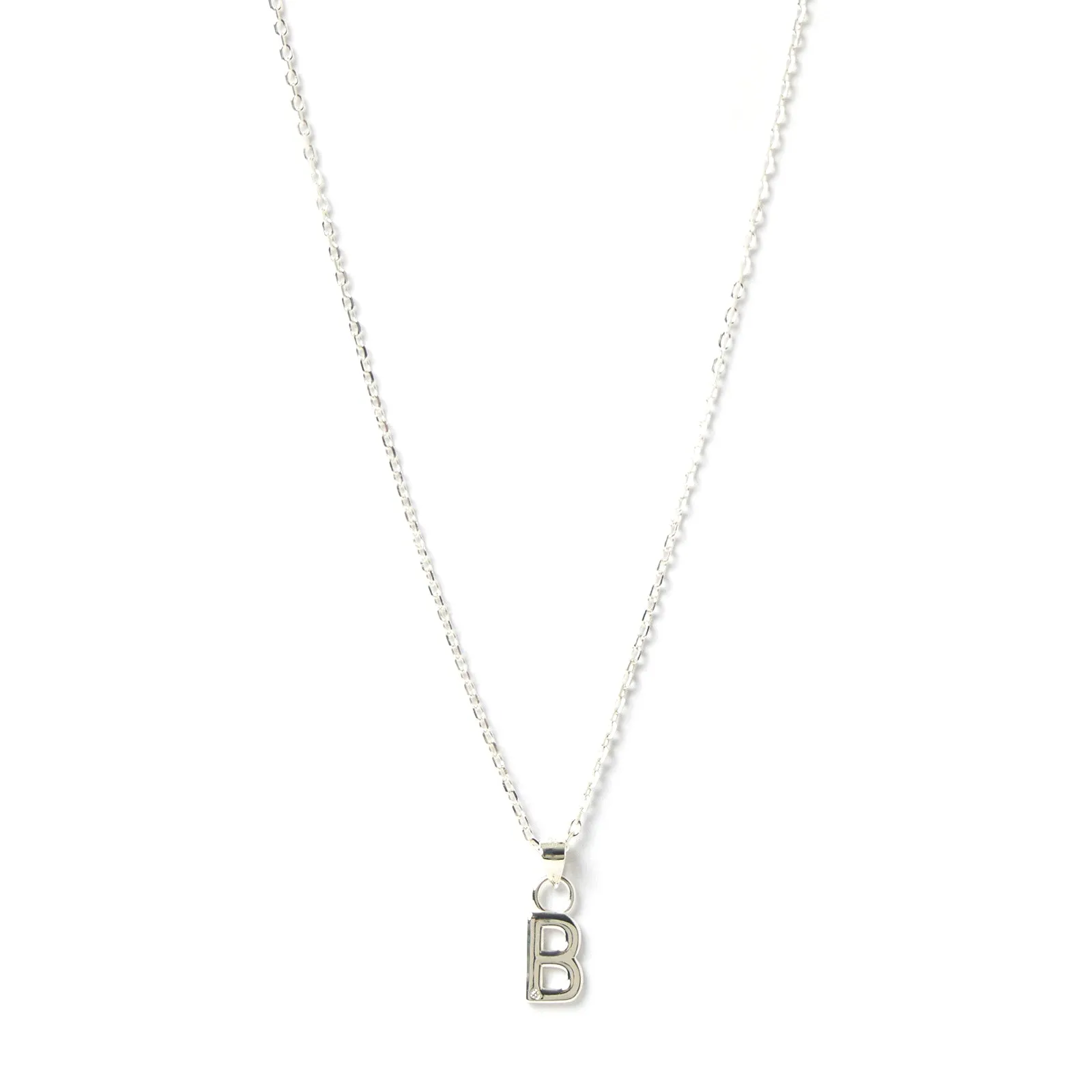 Initial Silver Charm Necklace