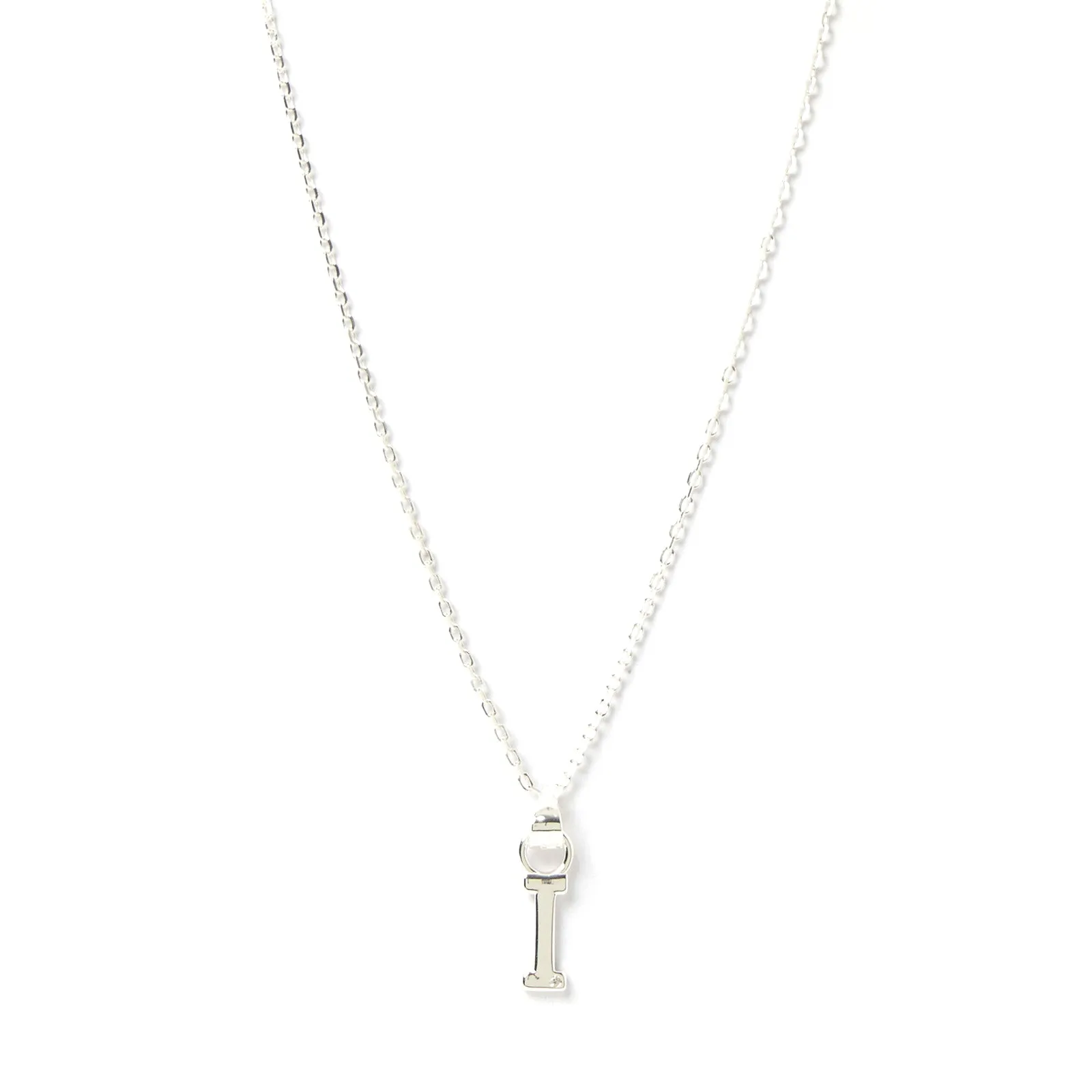 Initial Silver Charm Necklace