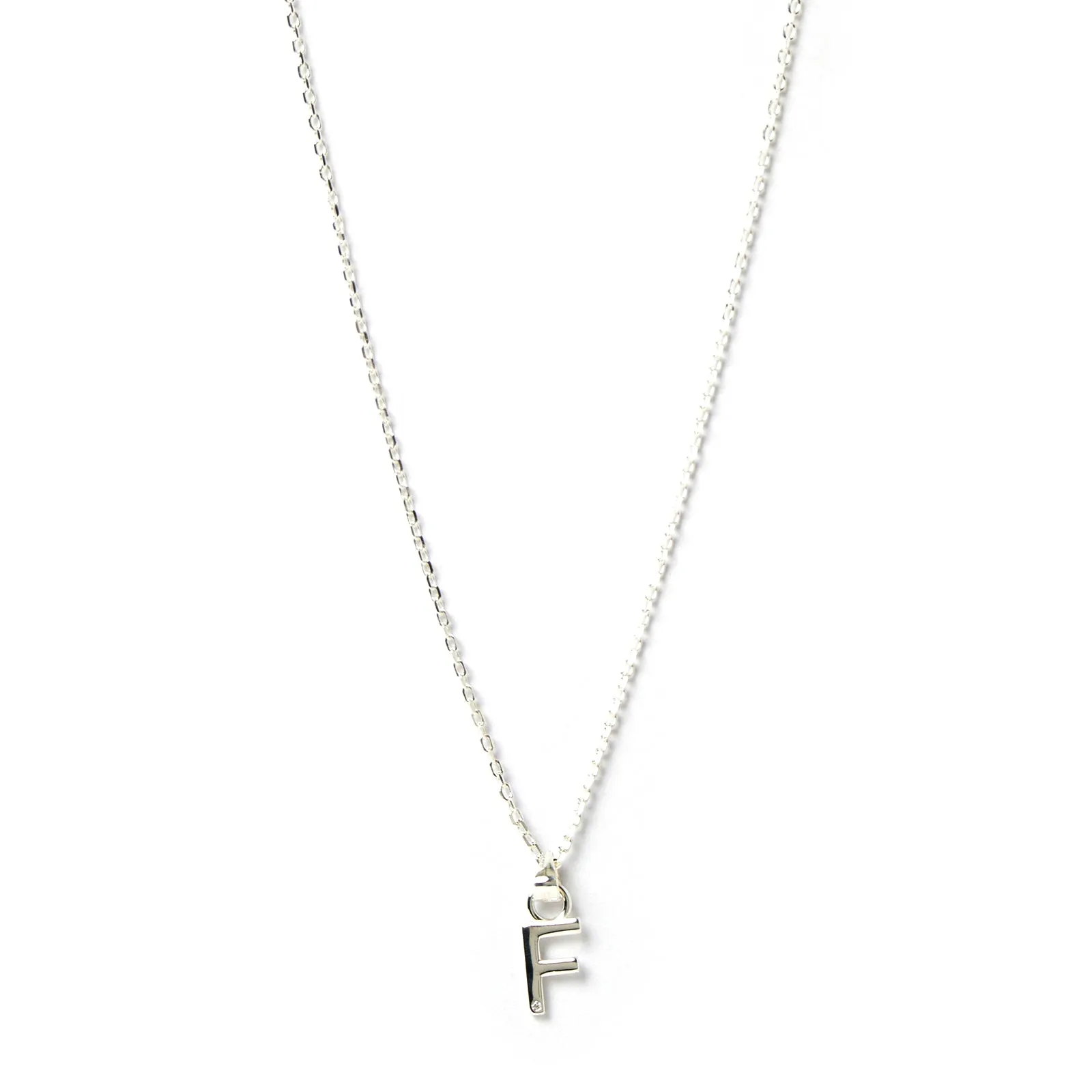 Initial Silver Charm Necklace