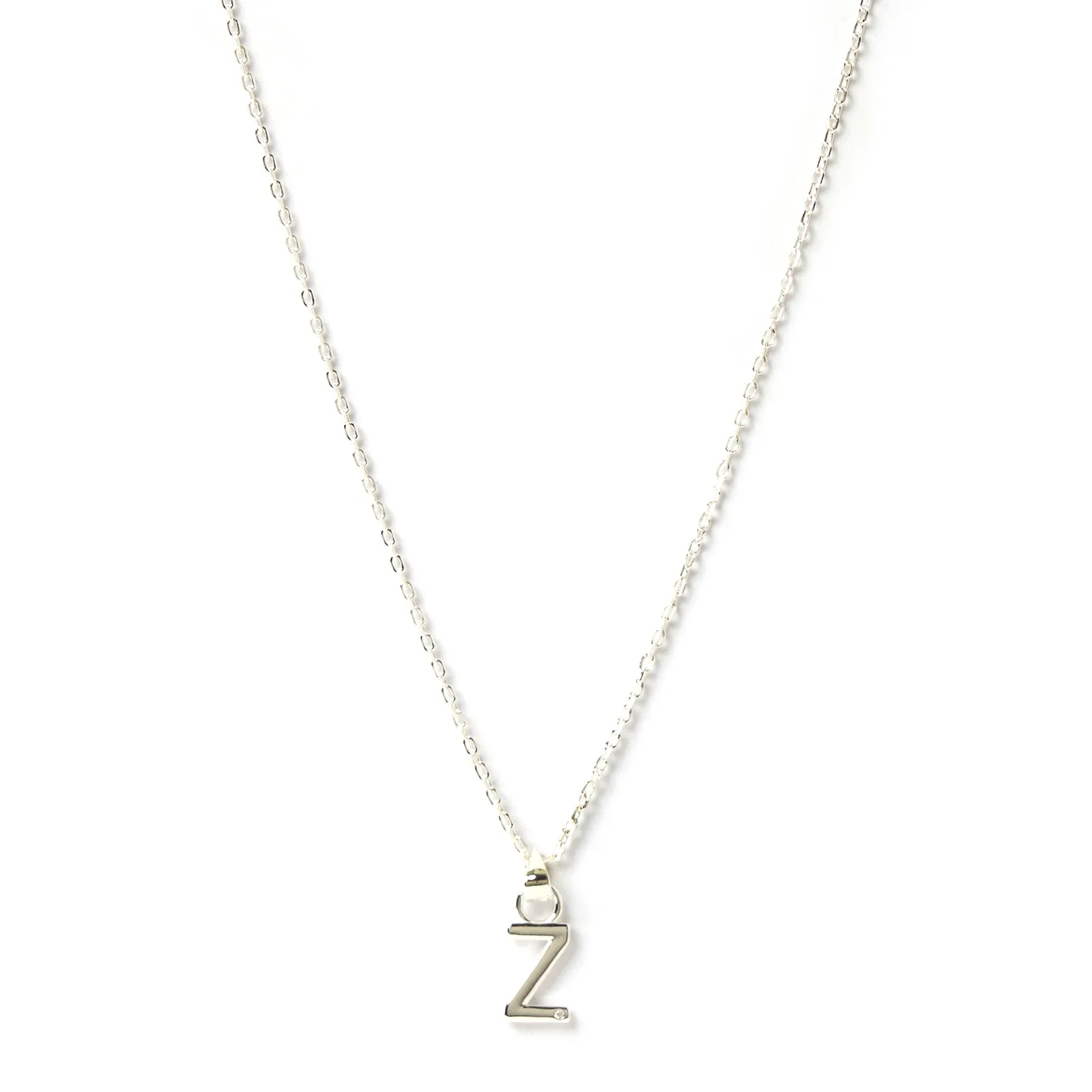 Initial Silver Charm Necklace