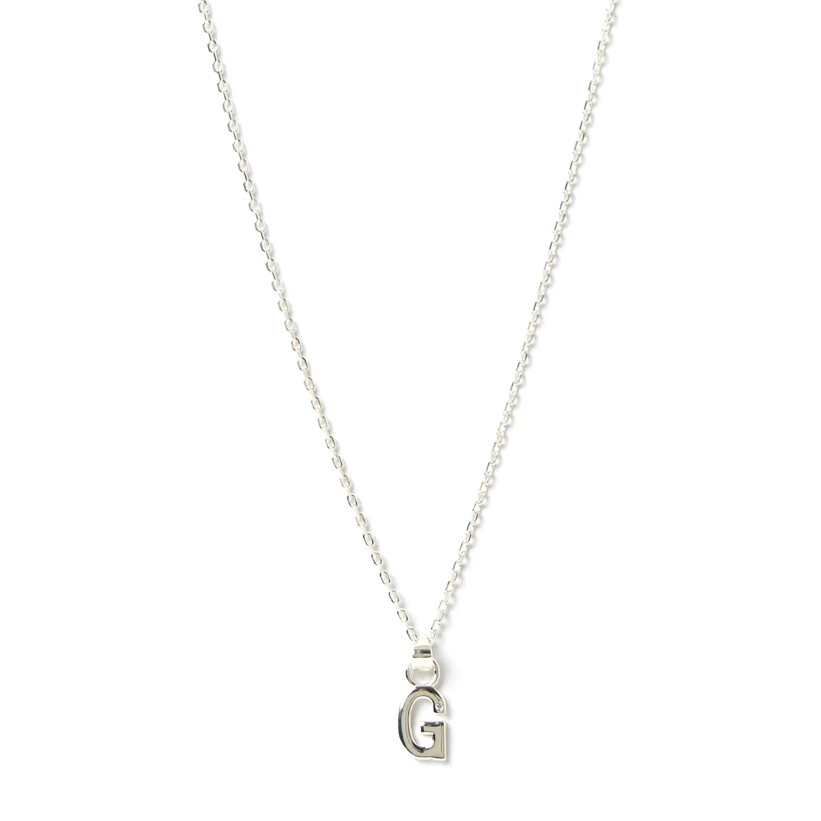 Initial Silver Charm Necklace