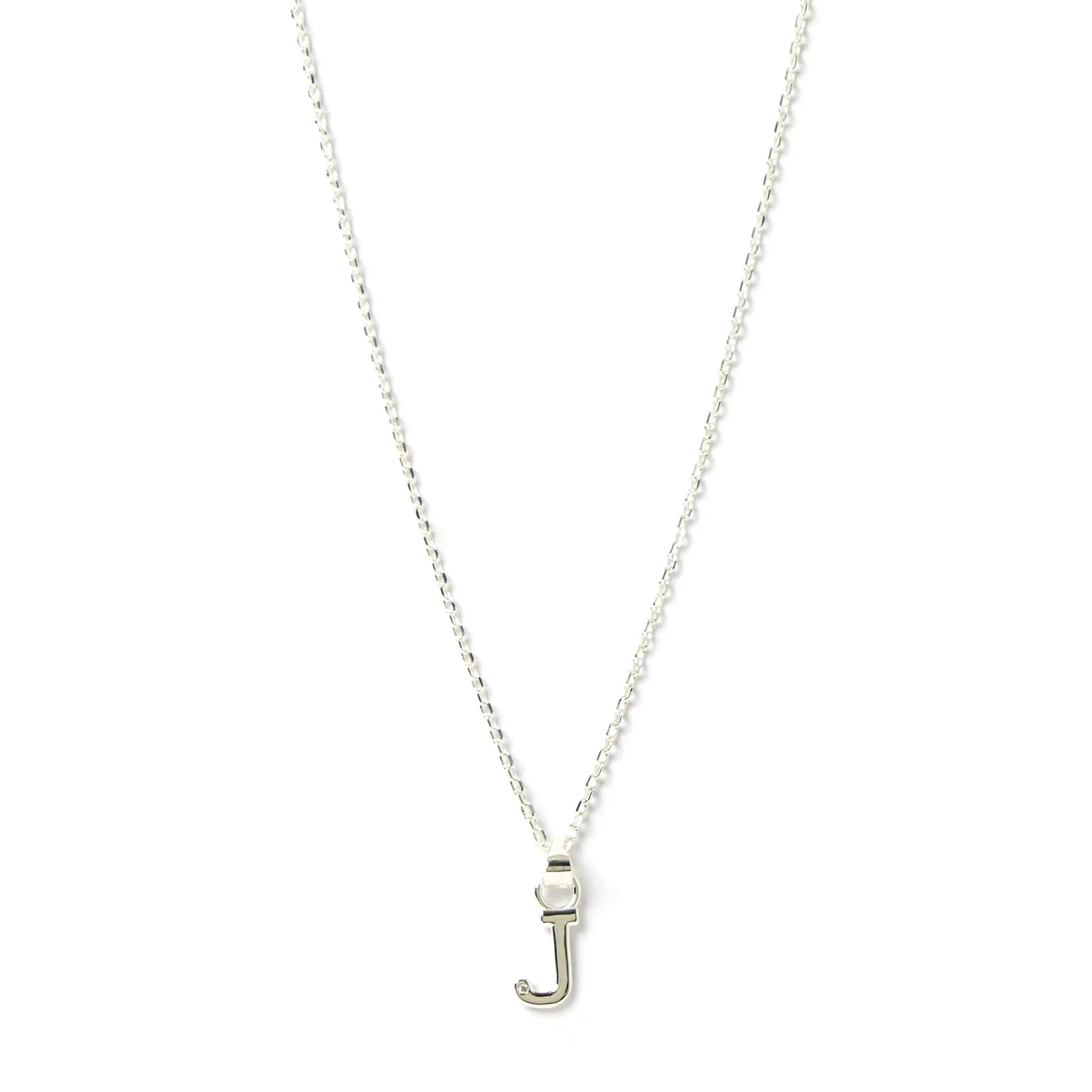 Initial Silver Charm Necklace