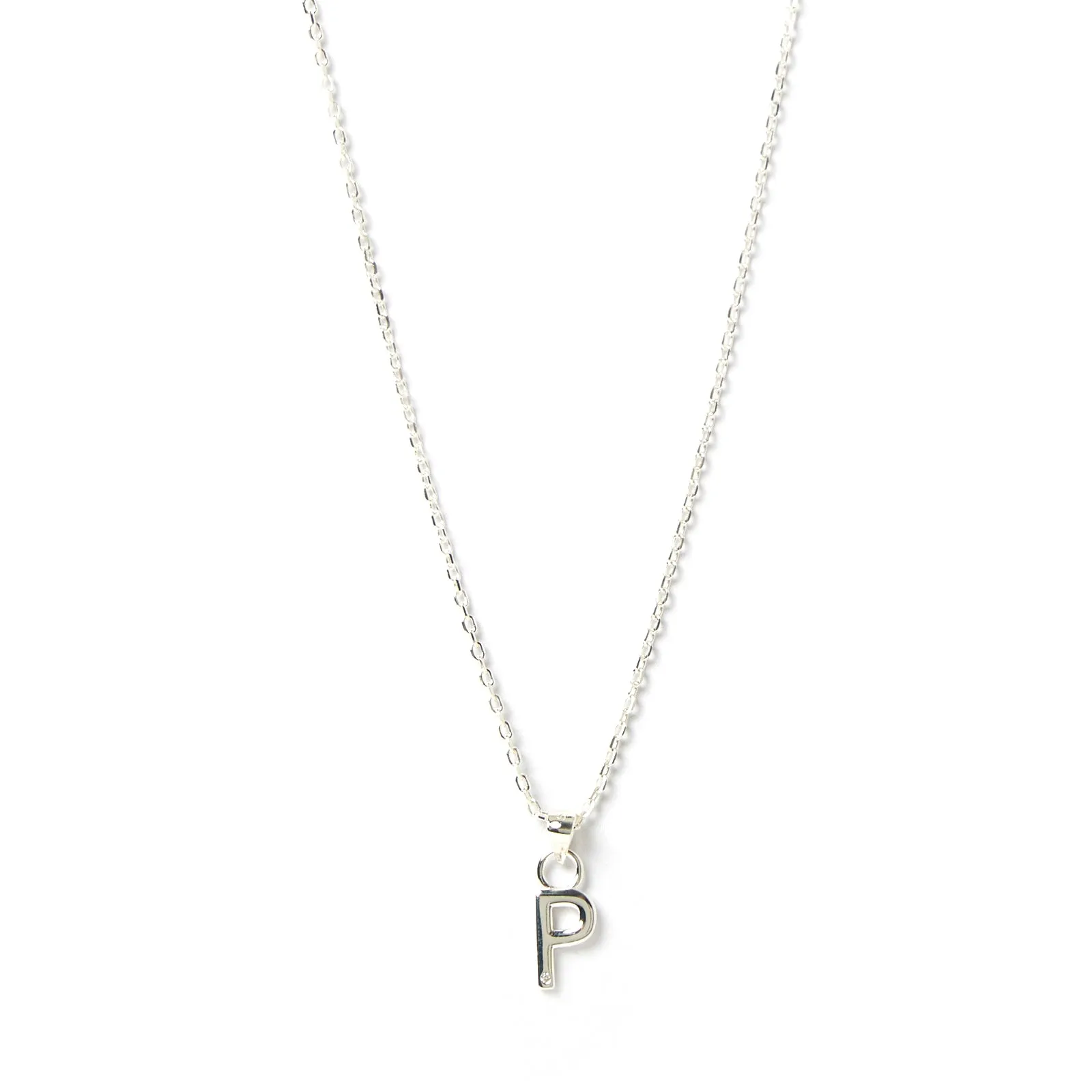 Initial Silver Charm Necklace