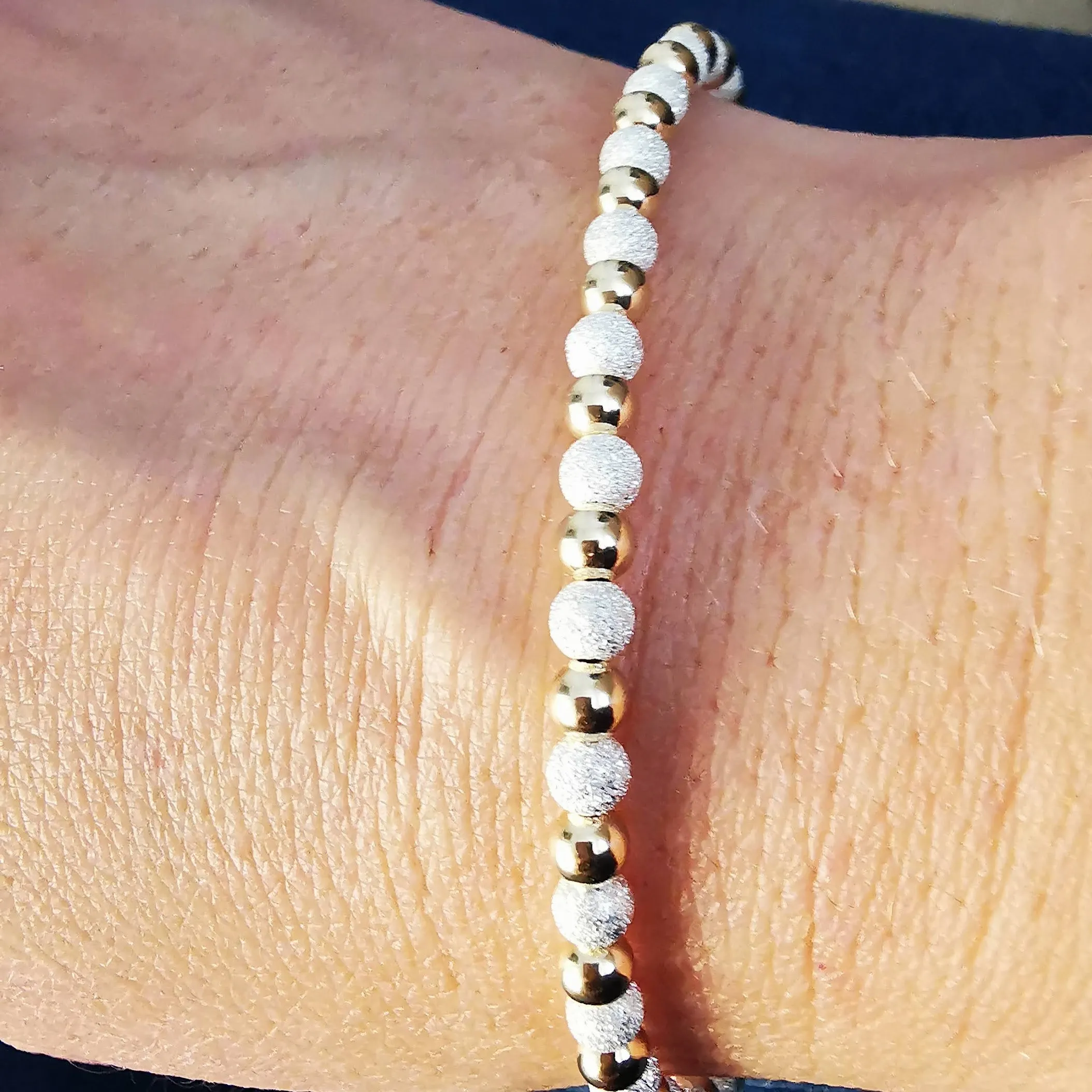 ISLA - Sterling Silver and Gold Bead Bracelet