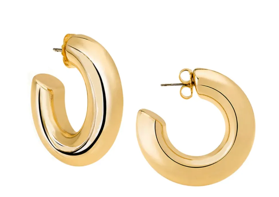 Janis Savitt Medium Hoop Earrings (Various Colors)