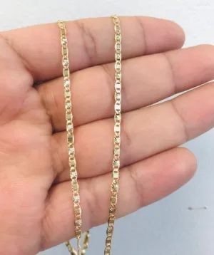 Kids Children Valentino Chain 14" Necklace in 14K Gold Filled / Kids Jewelry / Valentino Necklace / Cadena Para Ninos Valentino en Oro Laminado