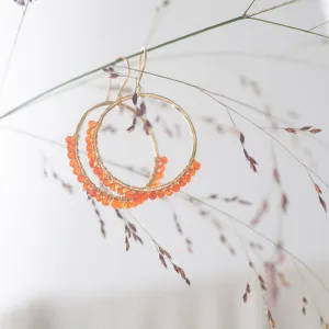 Kindness Carnelian Gold Plated Earrings - A Beautiful Story