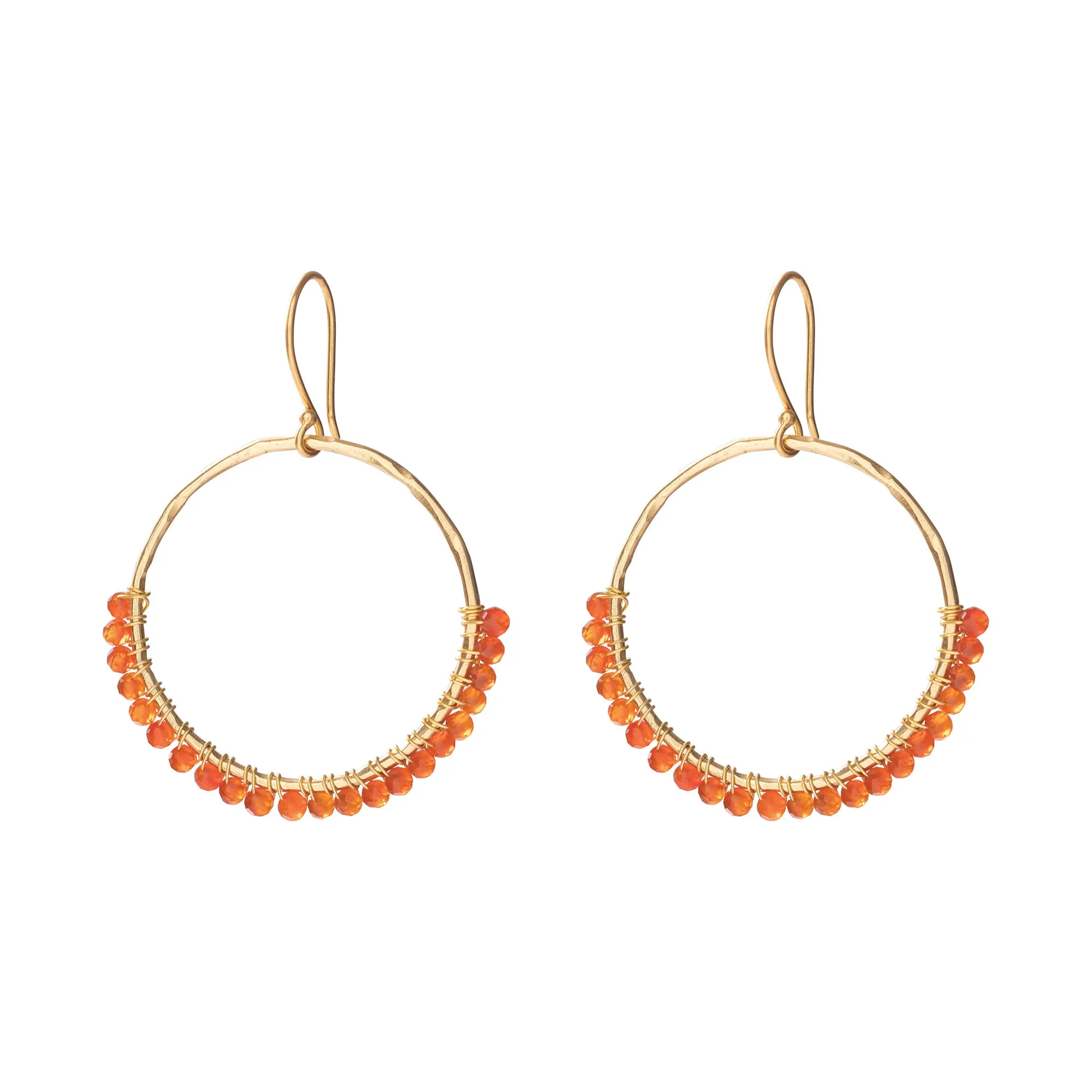 Kindness Carnelian Gold Plated Earrings - A Beautiful Story