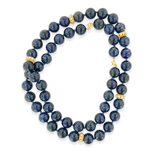 Lapis & Diamond Estate Necklace