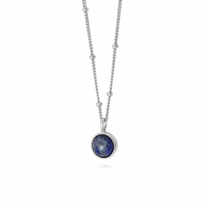 Lapis Healing Stone Silver Necklace HN1004_SLV