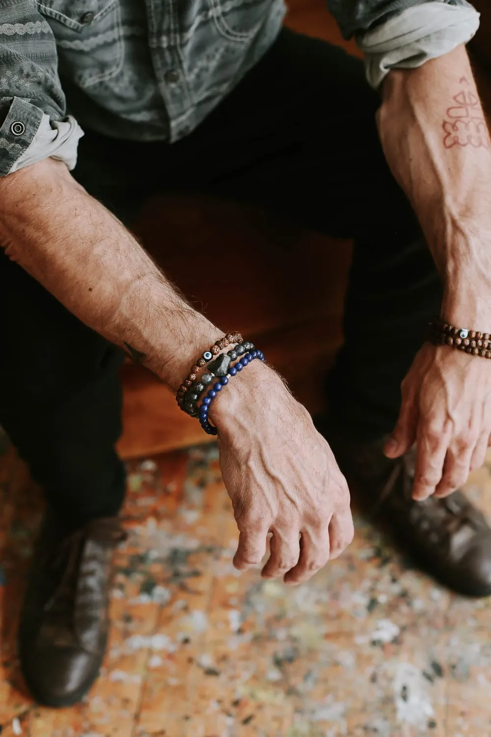 Lapis Lazuli Mala & Bracelet Set