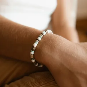 Laut Turquoise & Wood Beaded Bracelet