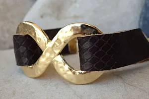 Leather infinity bracelet