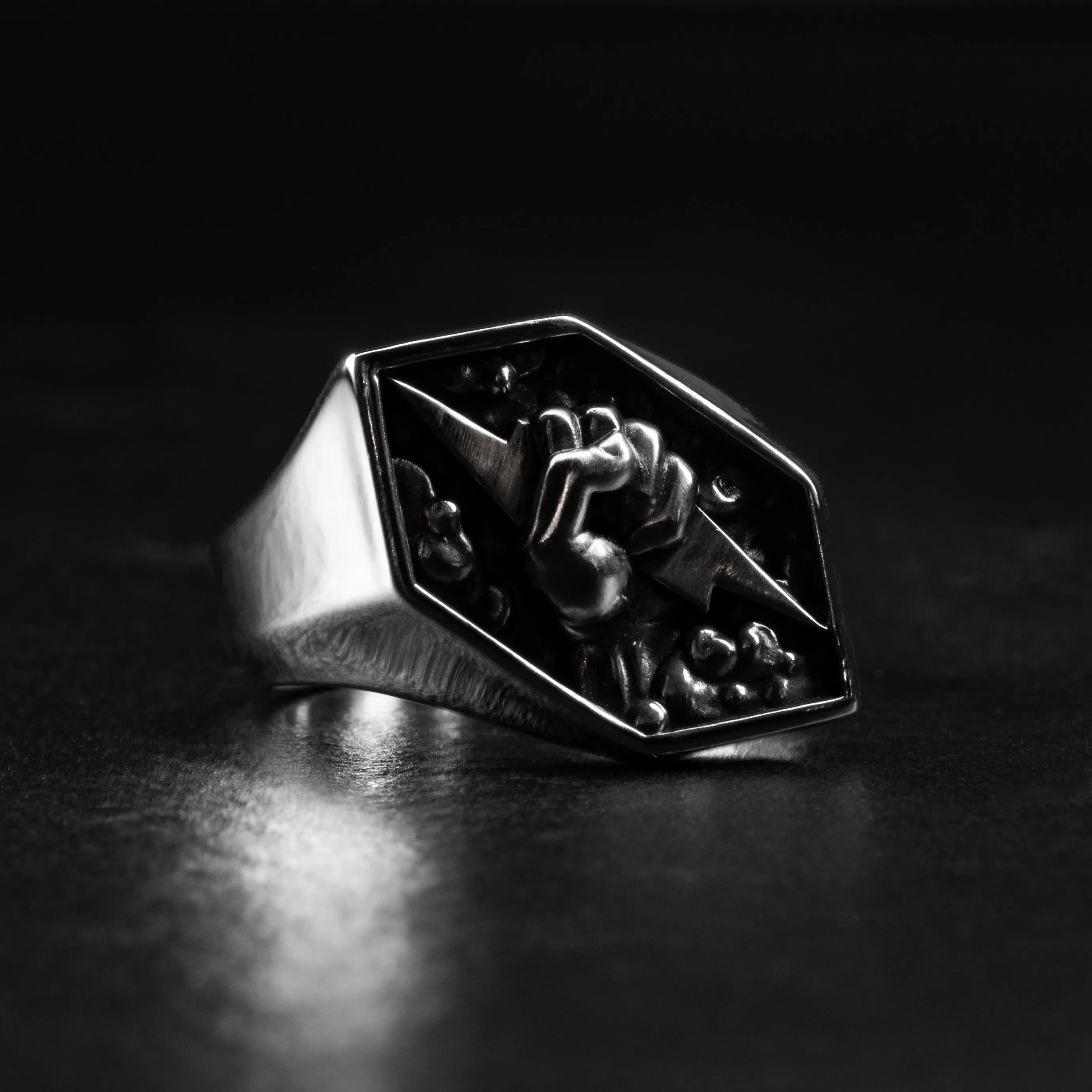 Lightning Signet Ring - OLYMPUS