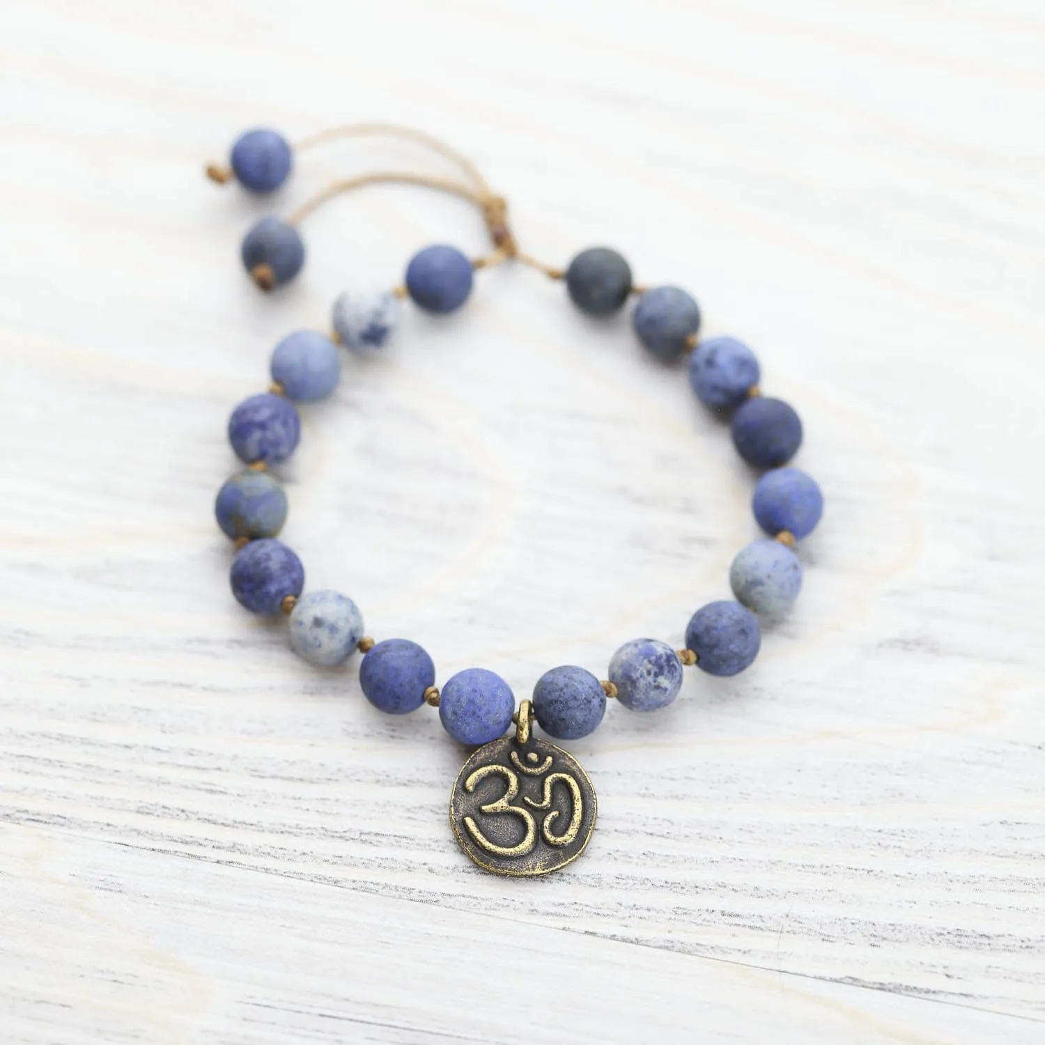 Lotus Om Wrist Mala