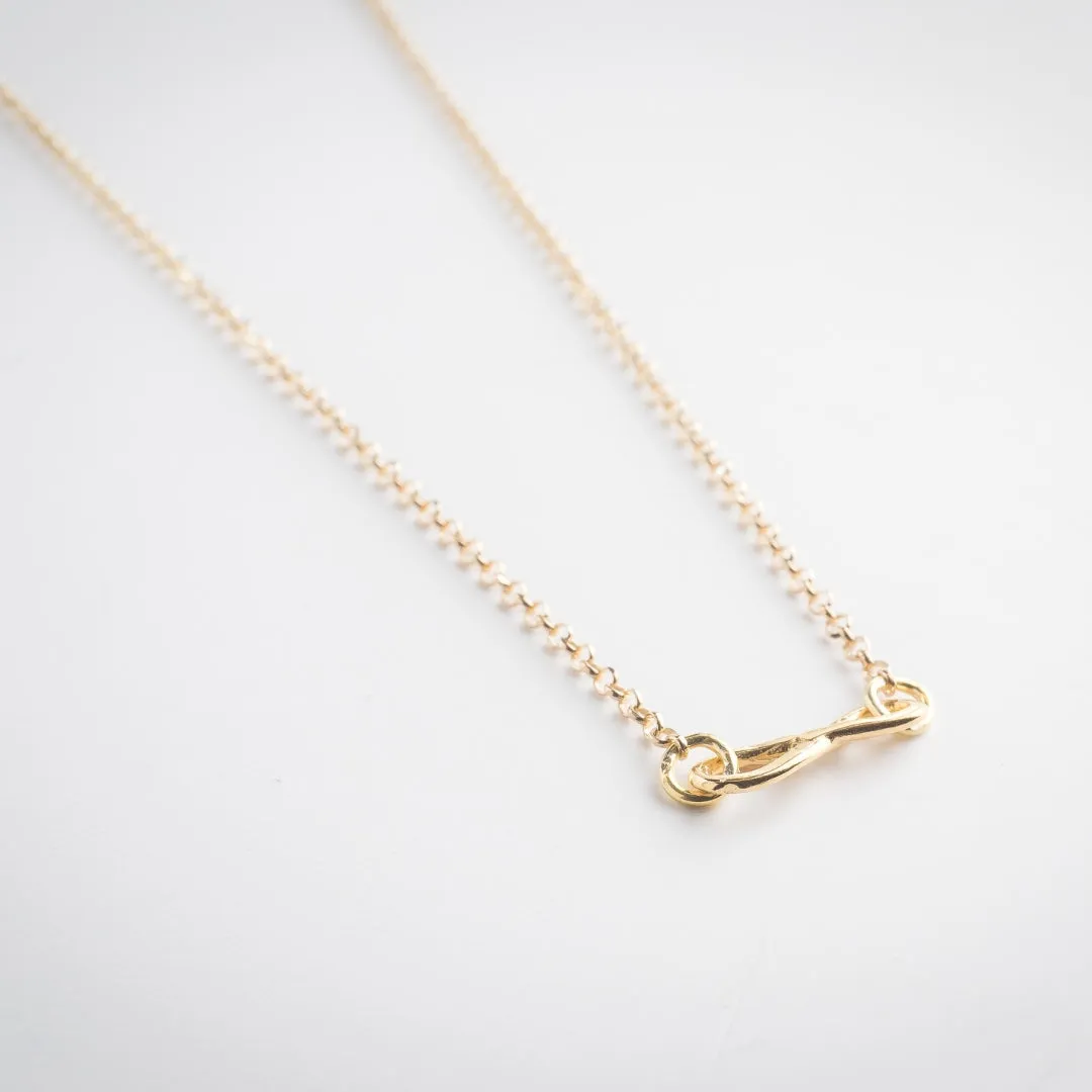 Love Journey - necklace - silver 925 - gold plated