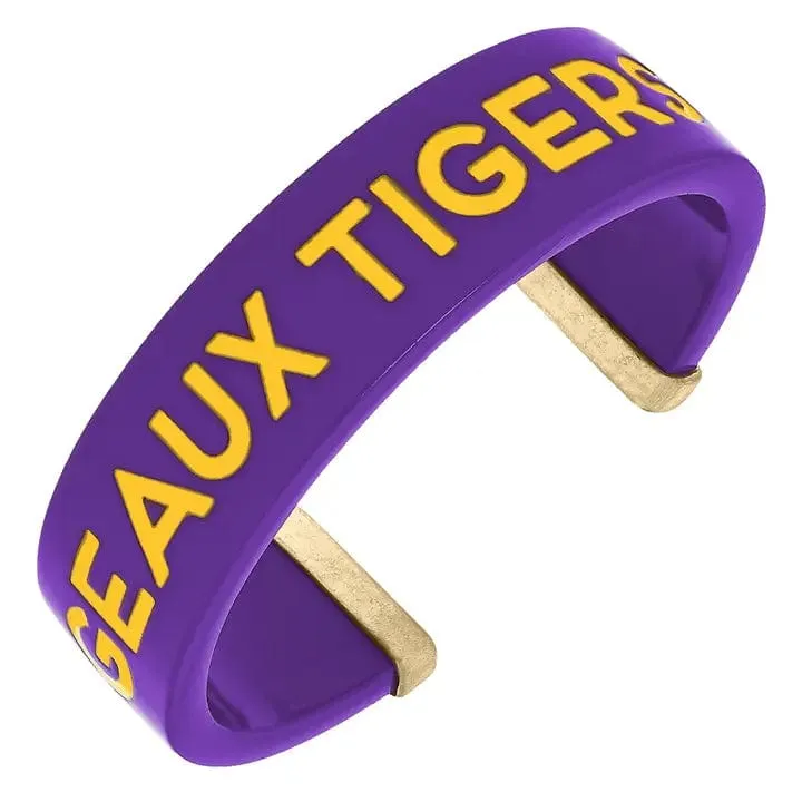 LSU Geaux Tigers Cuff Bracelet