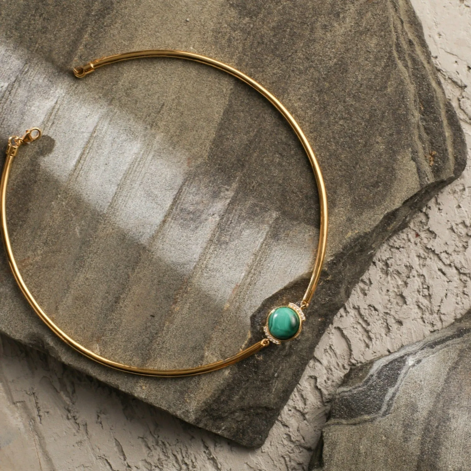 Malachite Classic Silver Hasli Necklace