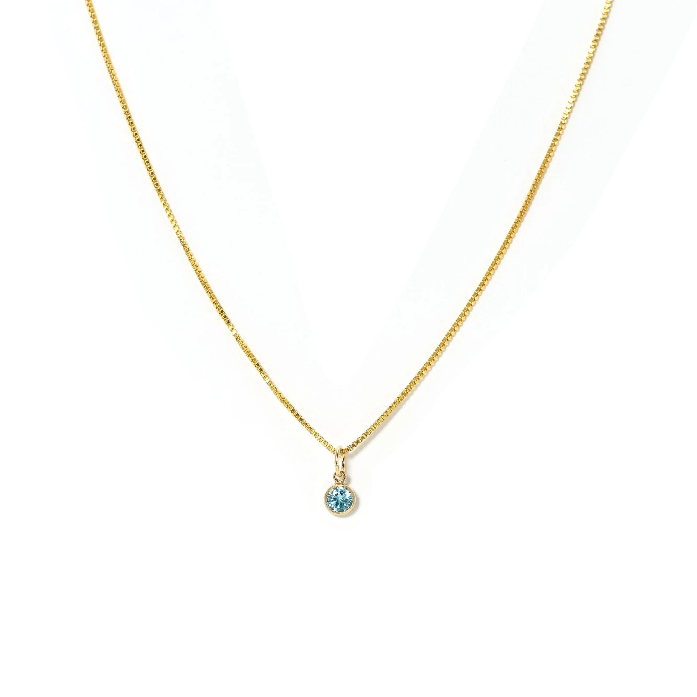 March Birthstone Gold-Filled Necklace