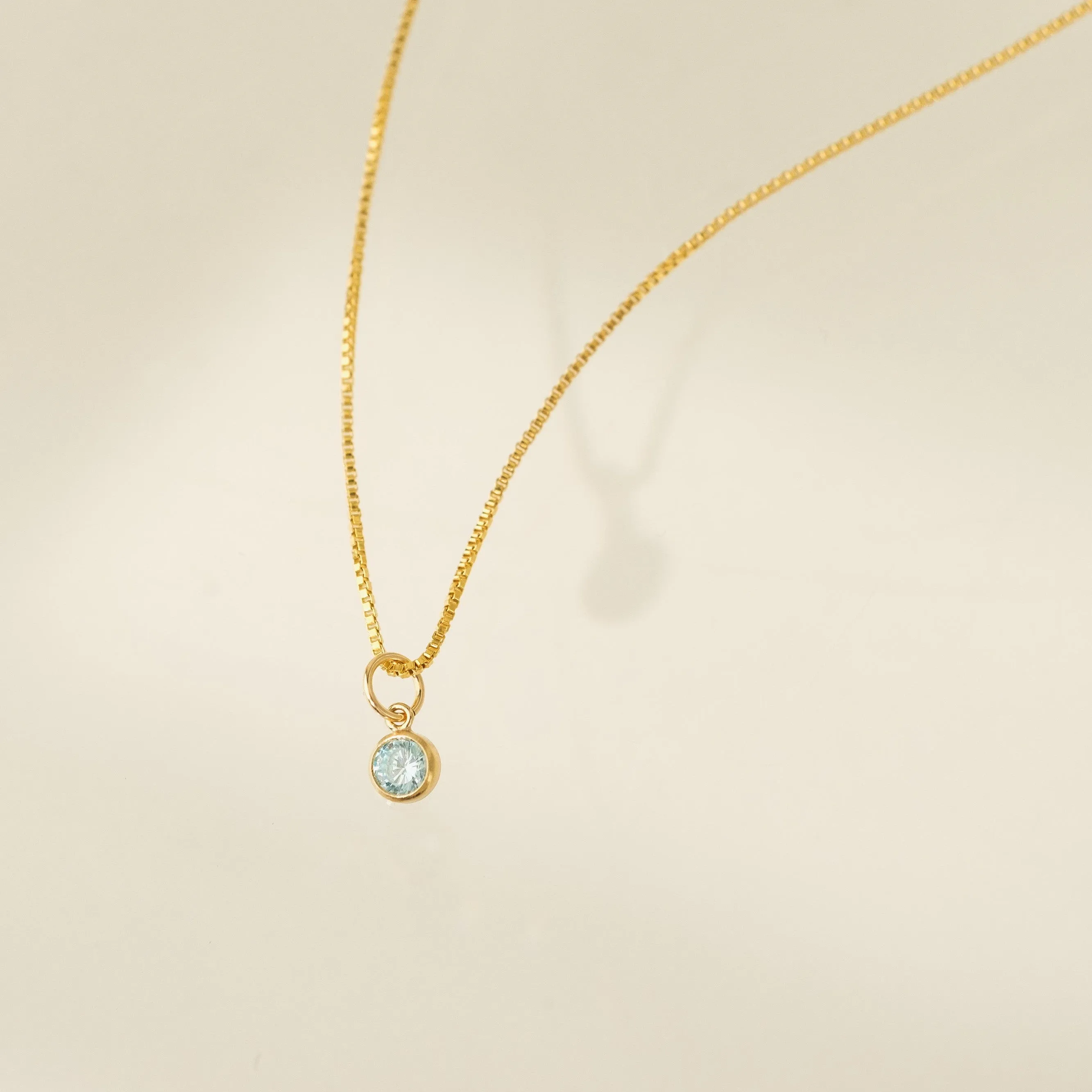 March Birthstone Gold-Filled Necklace