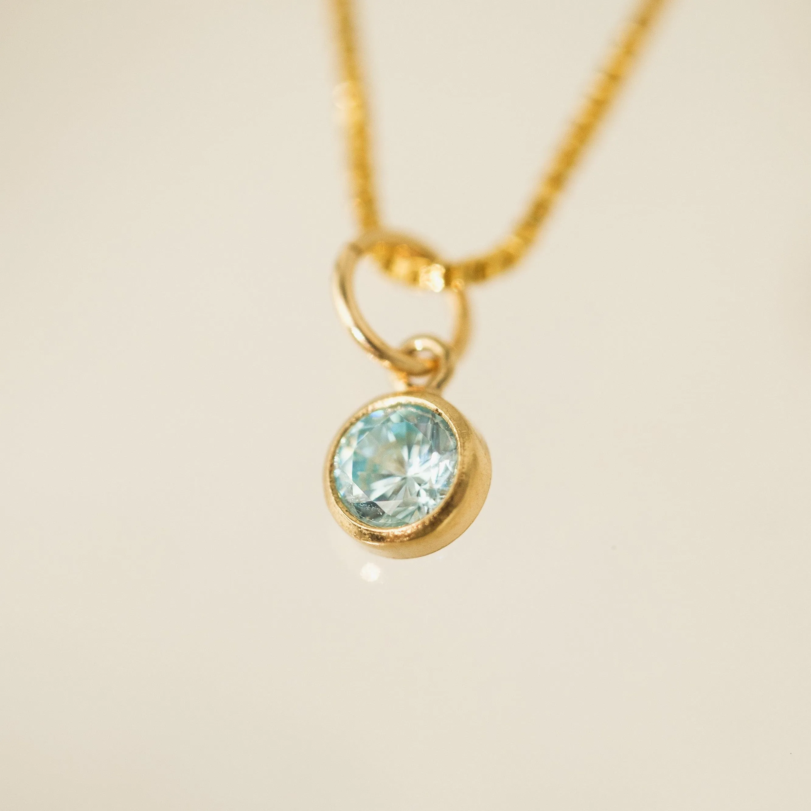 March Birthstone Gold-Filled Necklace