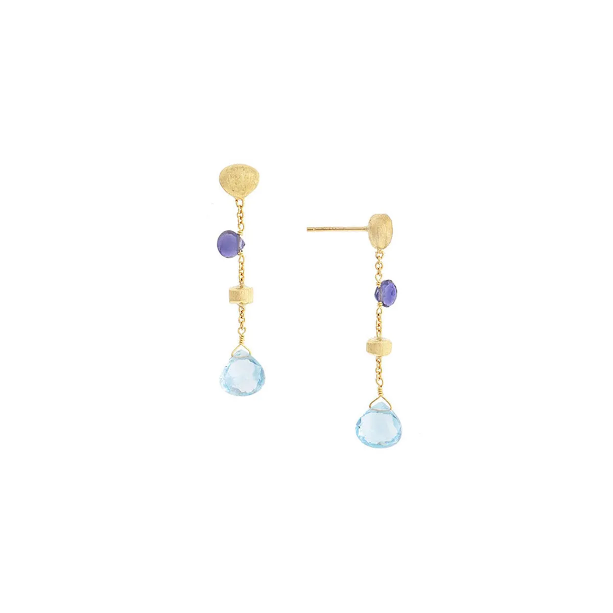 Marco Bicego Paradise Iolite & Blue Topaz Drop Earrings