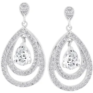 Milan Tear drop Dangle Earrings | 3.5ct