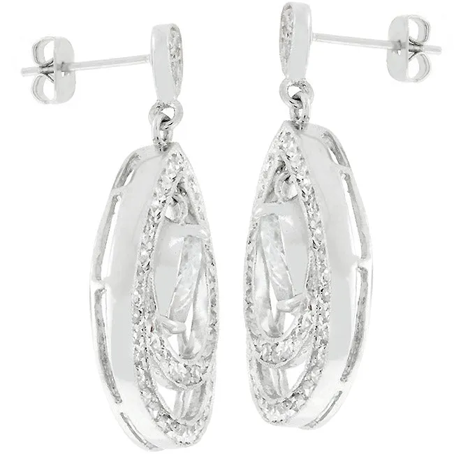 Milan Tear drop Dangle Earrings | 3.5ct