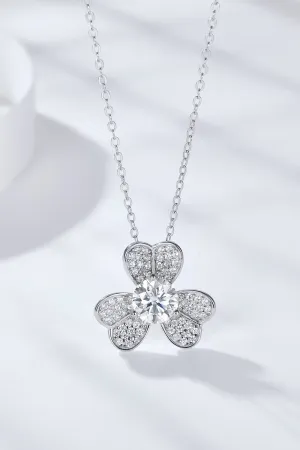 Moissanite Clover Pendant Necklace