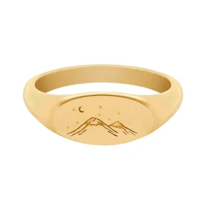 Mountains Signet Ring