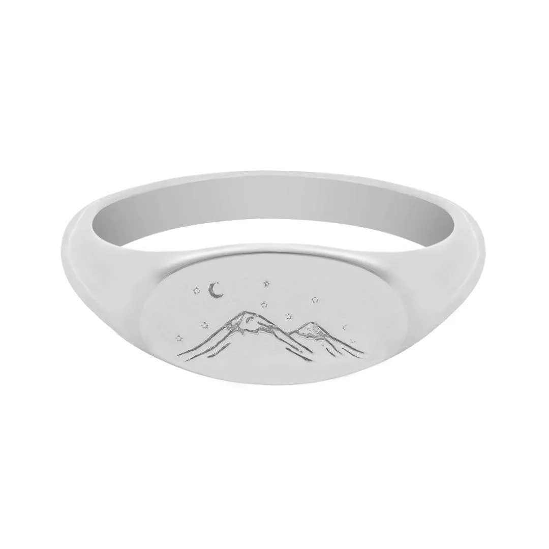 Mountains Signet Ring