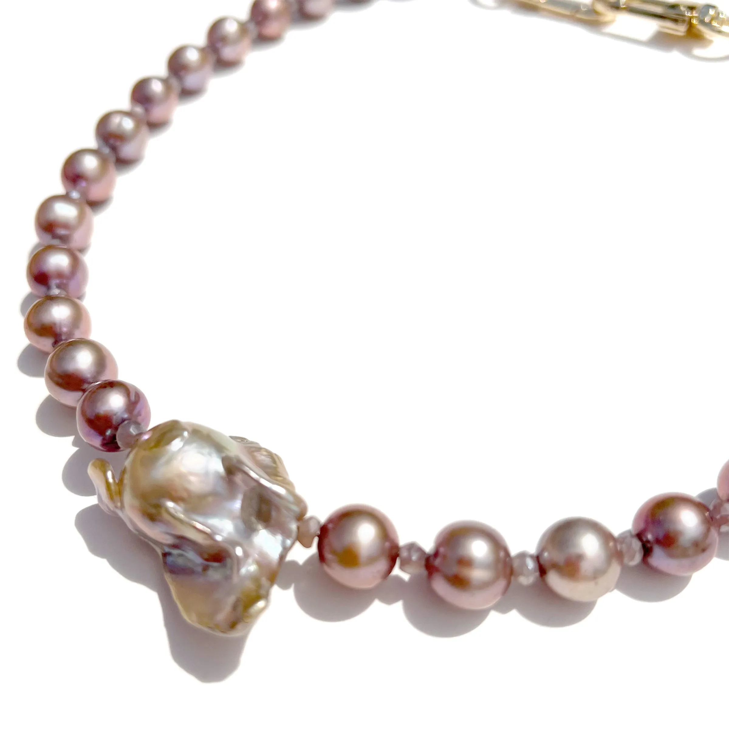 MPR x IMAGINARIUM: Pearl Melange Necklace in Mauve Pearl