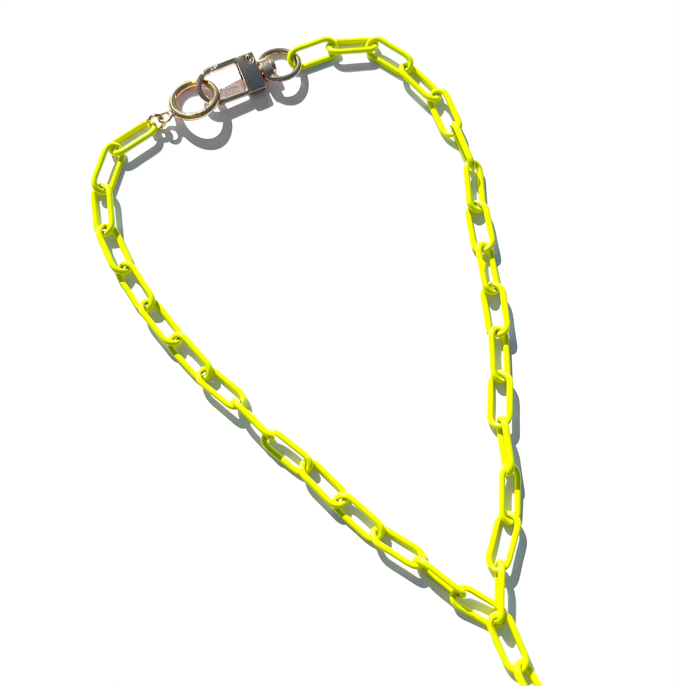 MPR x THE IMAGINARIUM: Neon Yellow   Rutilated Quartz Lariat Necklace