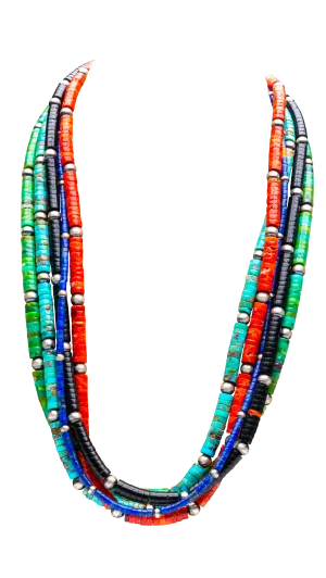 Multi-Stone Beaded Necklace | Navajo Handmade