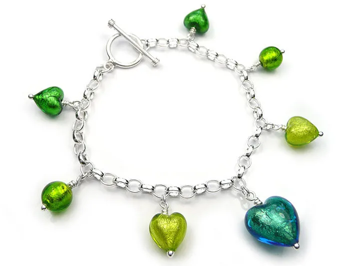 Murano Glass Bracelet - Verde Charm