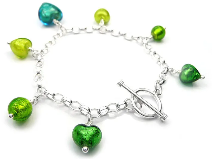 Murano Glass Bracelet - Verde Charm