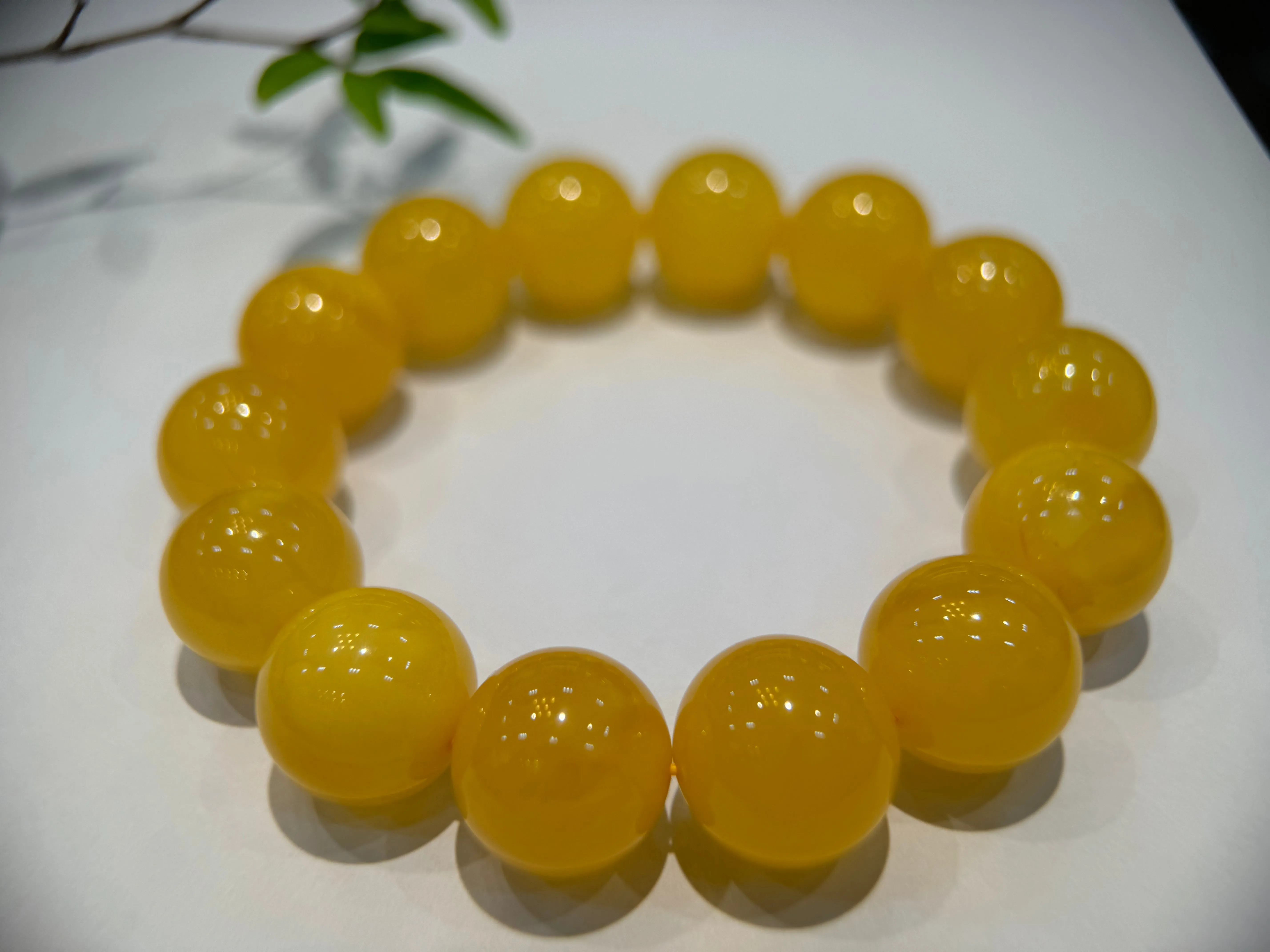 Natural Amber Beads Bracelet (B009)