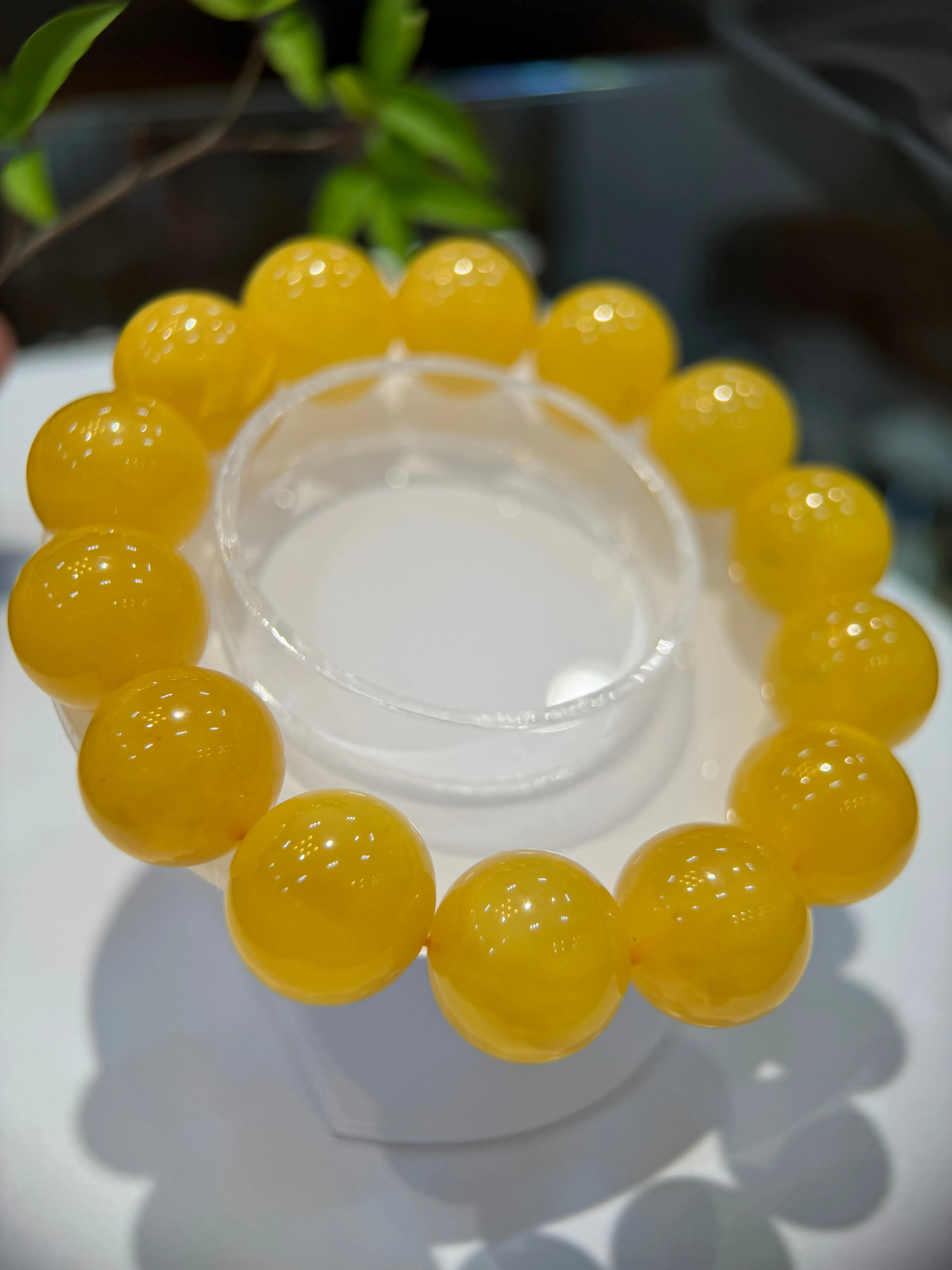 Natural Amber Beads Bracelet (B009)