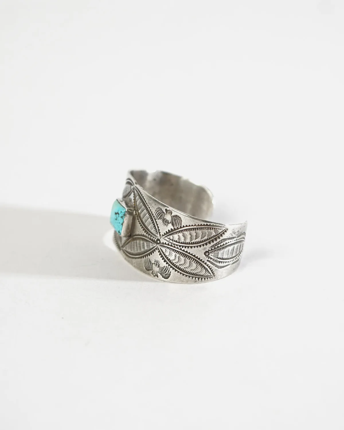 NAVAJO Silver x Turquoise Cuff Bracelet