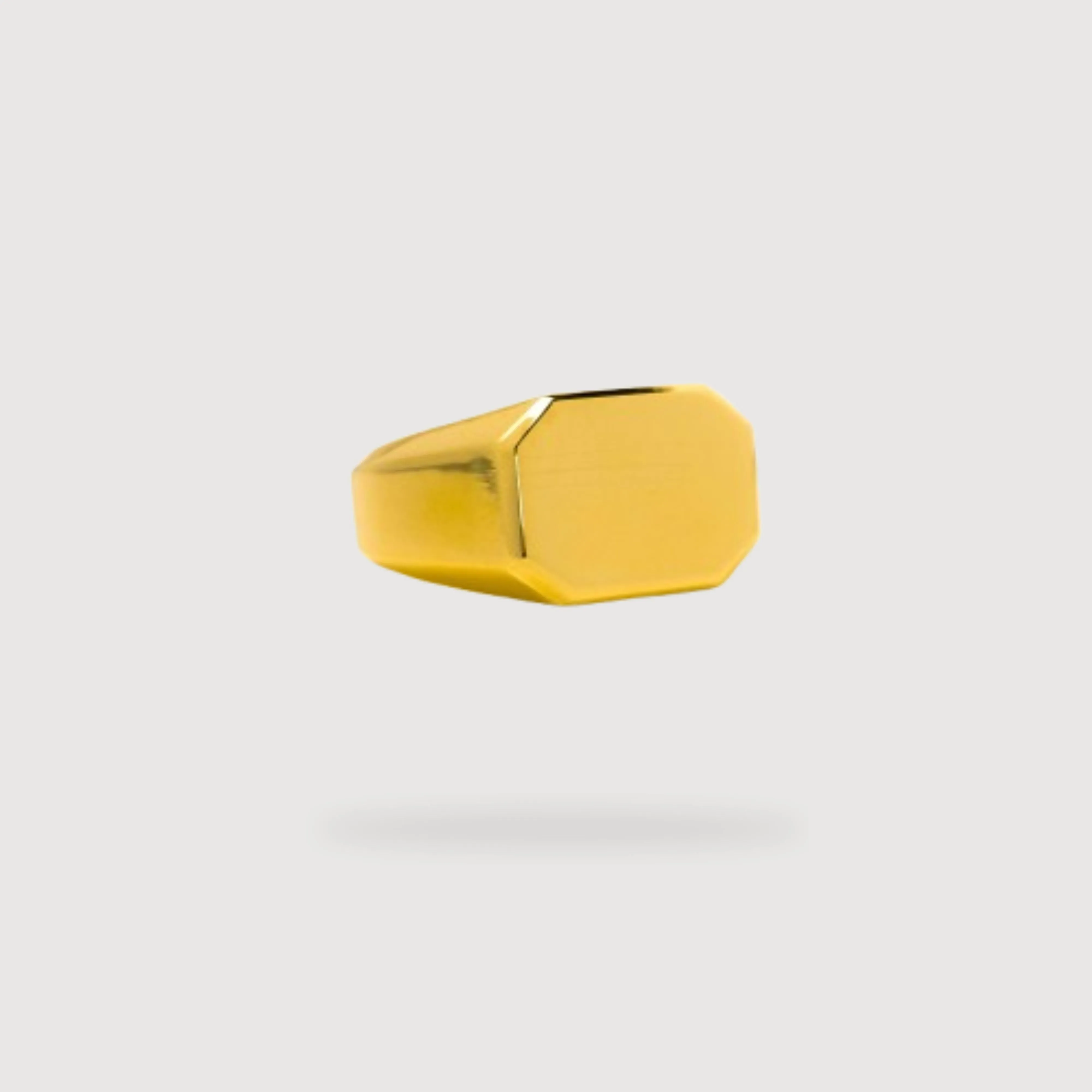 Octagon Signet Ring in Solid Gold