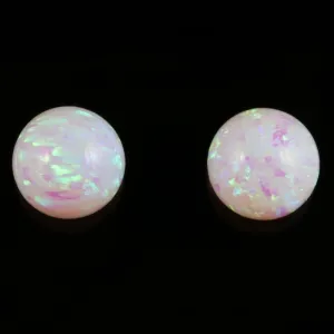 Opal Ball Stud Earrings 9Ct Gold