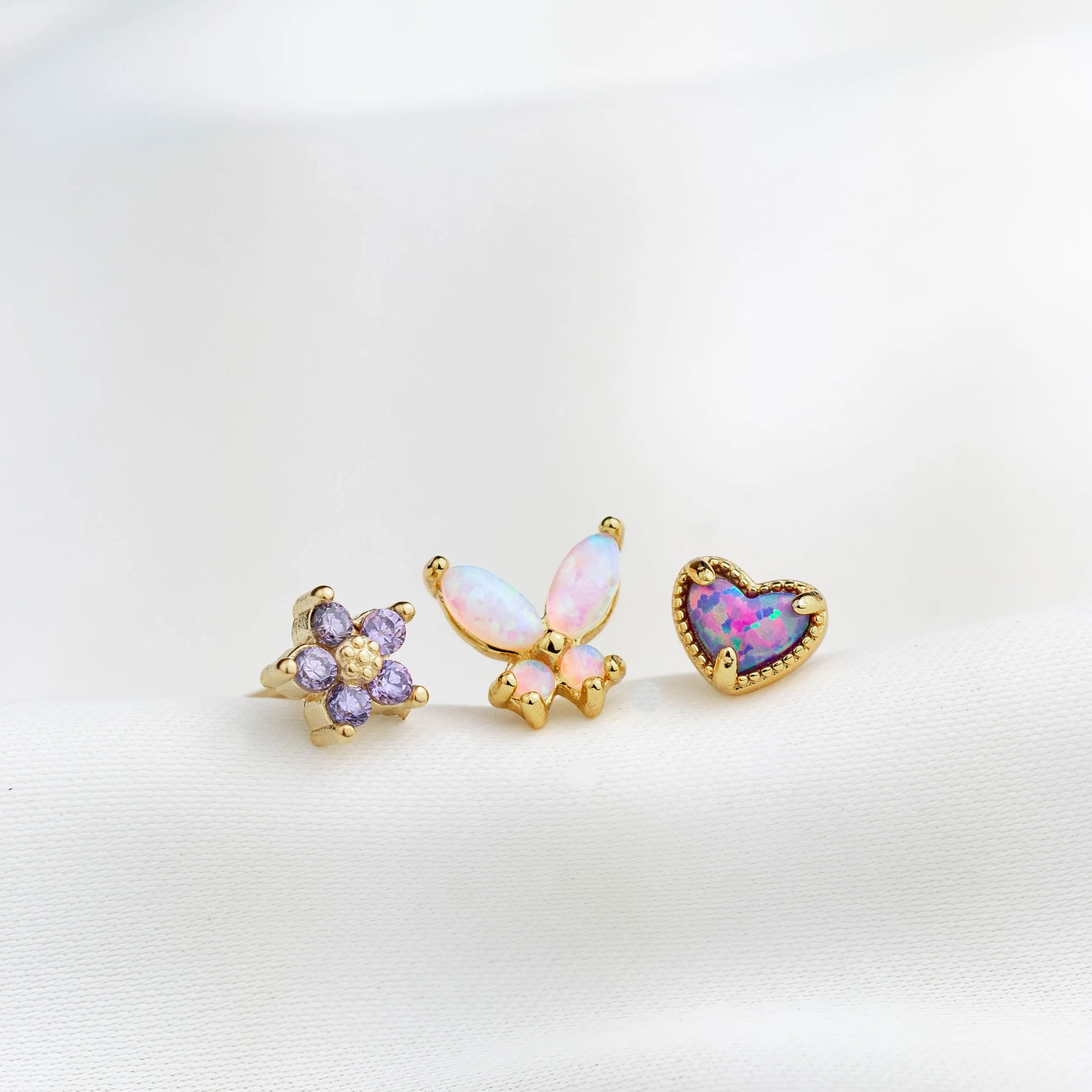 Opal Butterfly Stud