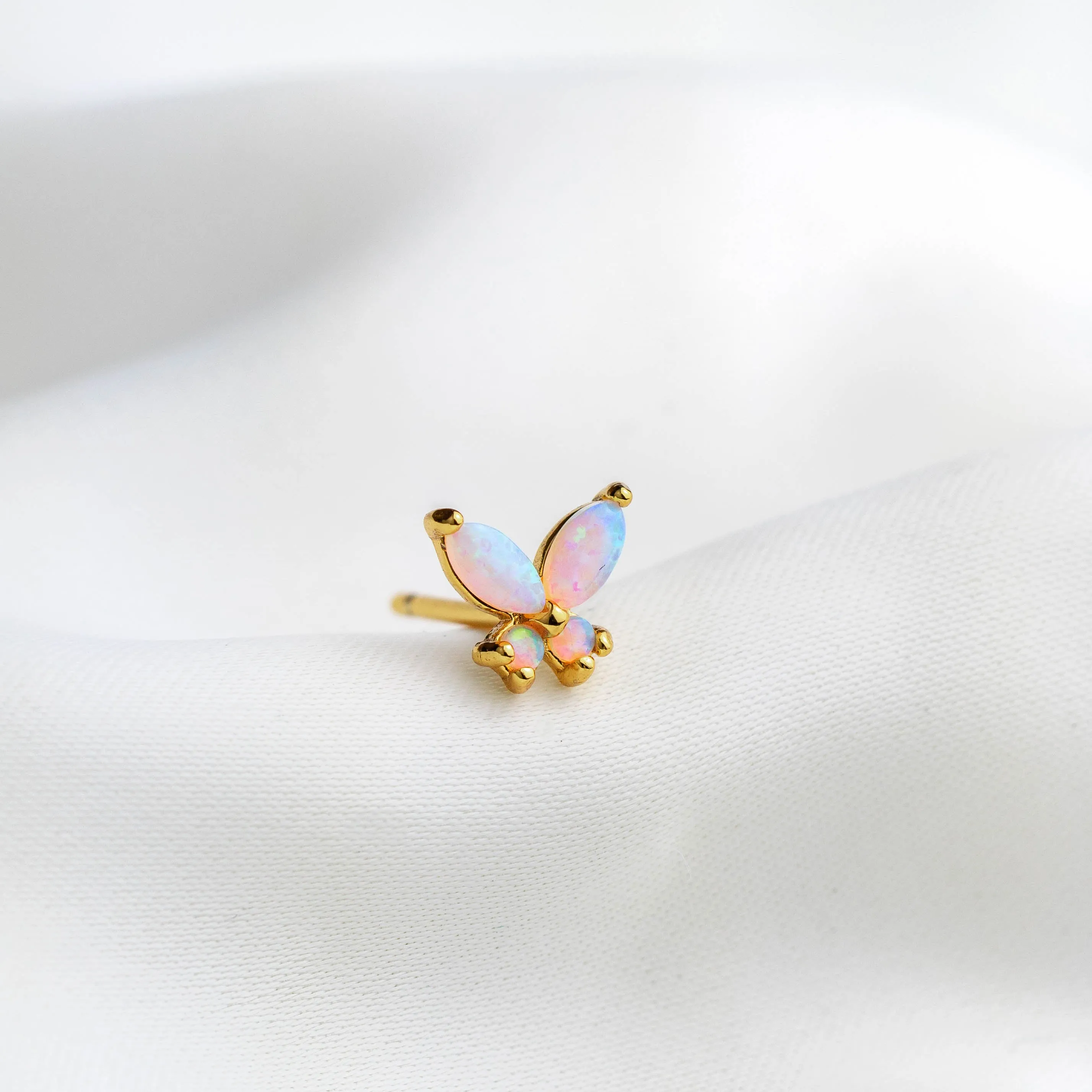 Opal Butterfly Stud